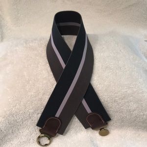 Tri-color belt with gold buckle